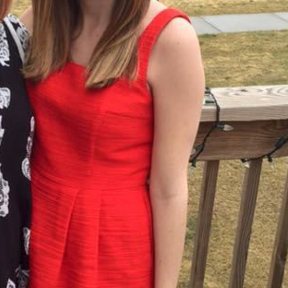Red-Orange Mini Dress - Picture 3 of 3